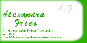 alexandra frics business card